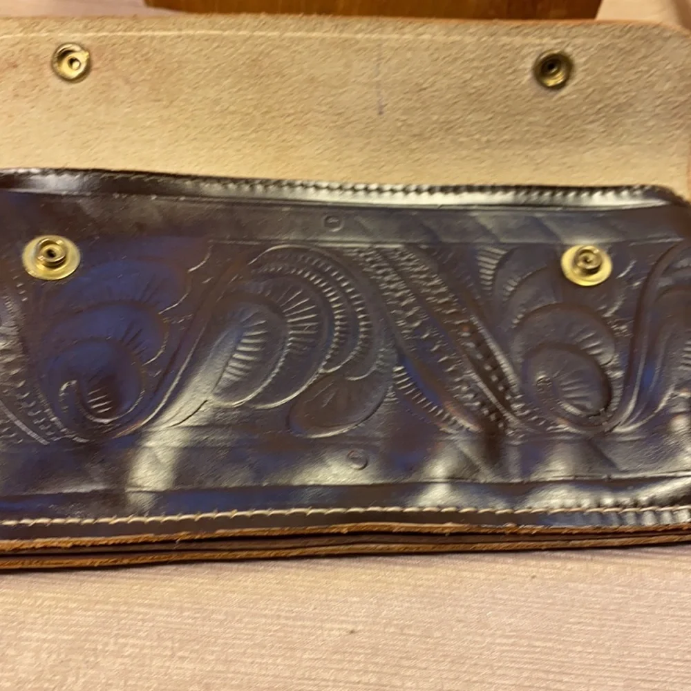 Handmade top grain cowhide long wallet